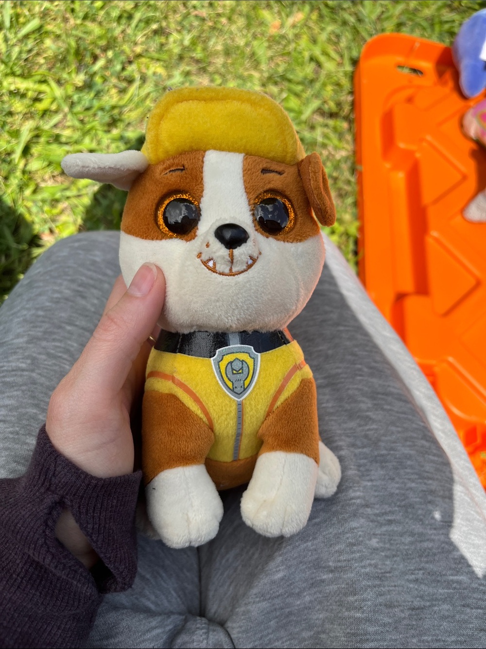 Paw Patrol Rubble Plush Dog Toy - Yellow, Brown, White